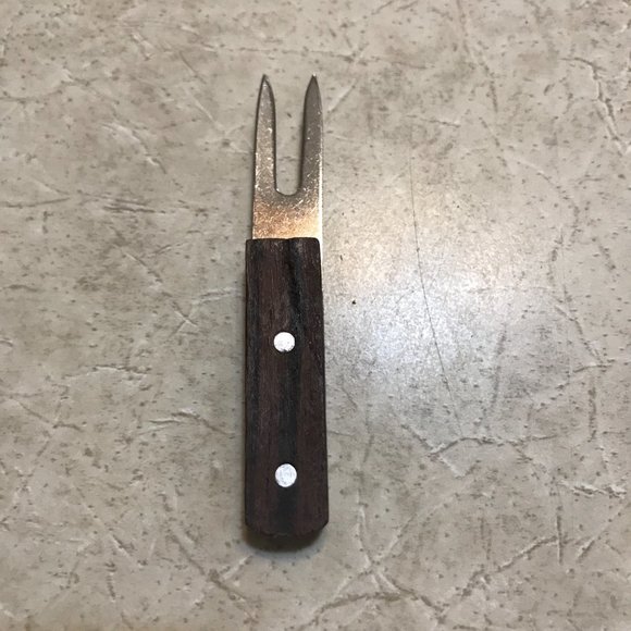 Vintage MCM Corn Skewer Cocktail Picks Forks Wood Handle Set of 8 - Picture 4 of 12